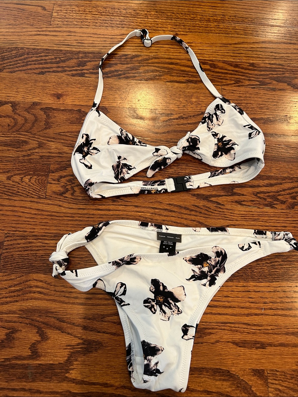 Proenza Schouler White Floral Tie Bikini Set